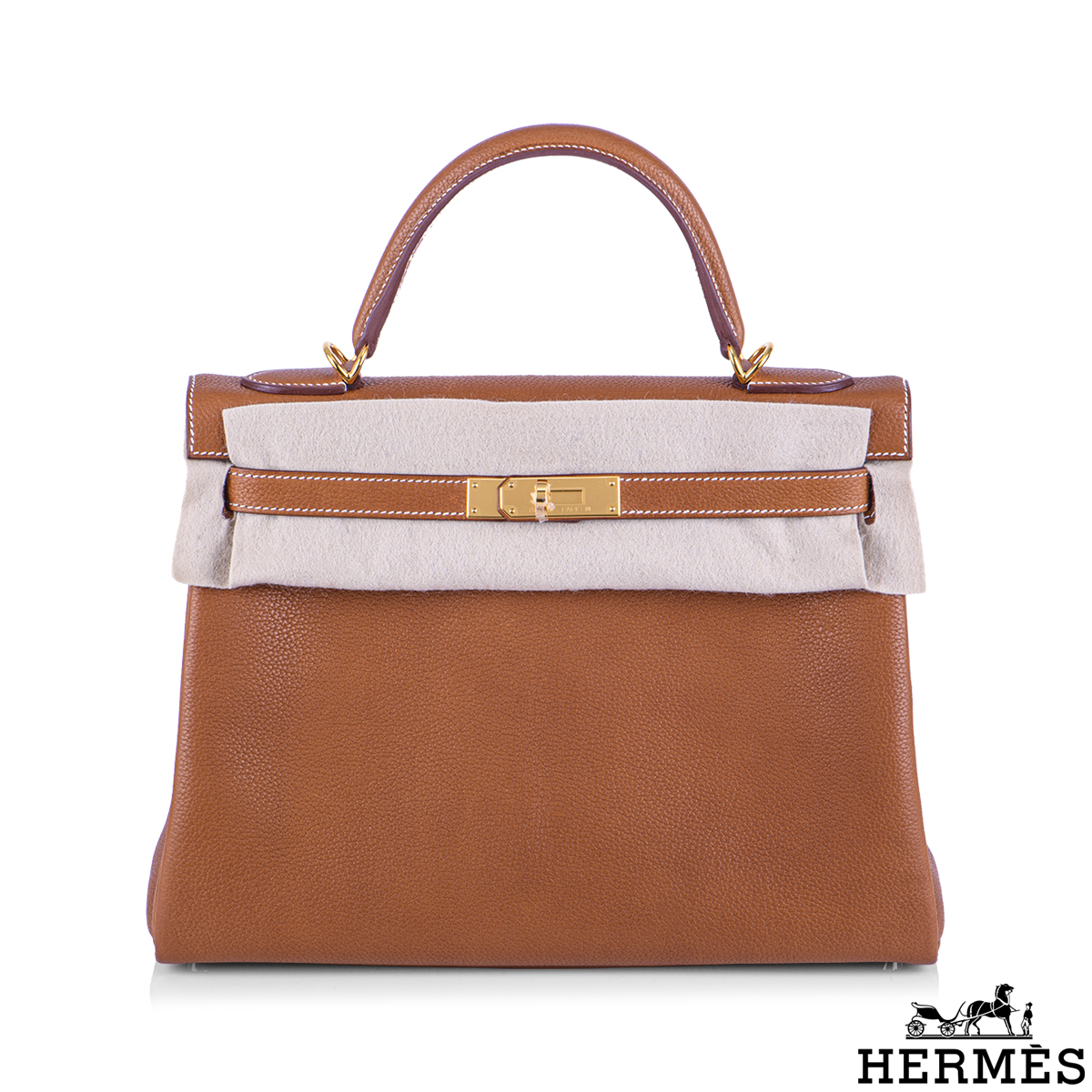 Hermès 2020 Barenia Faubourg Kelly Retourne 32 - Brown Handle Bags,  Handbags - HER374042